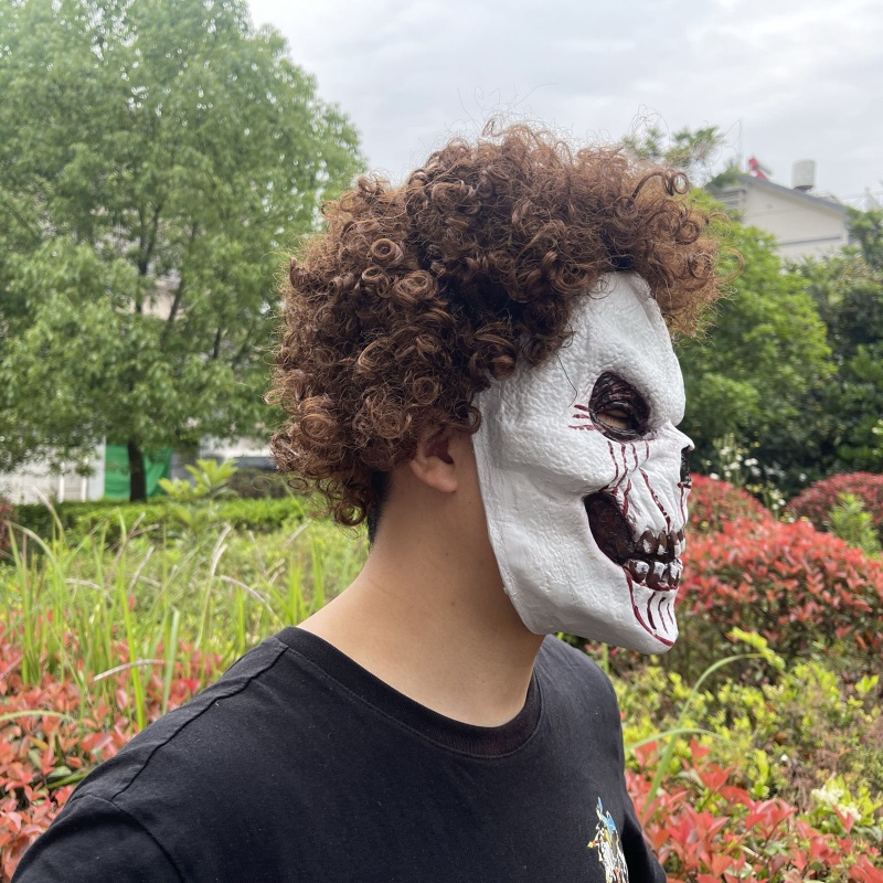 Đen Mặt Nạ Hóa Trang Halloween Hình Đầu Lâu Máu Độc Đáo