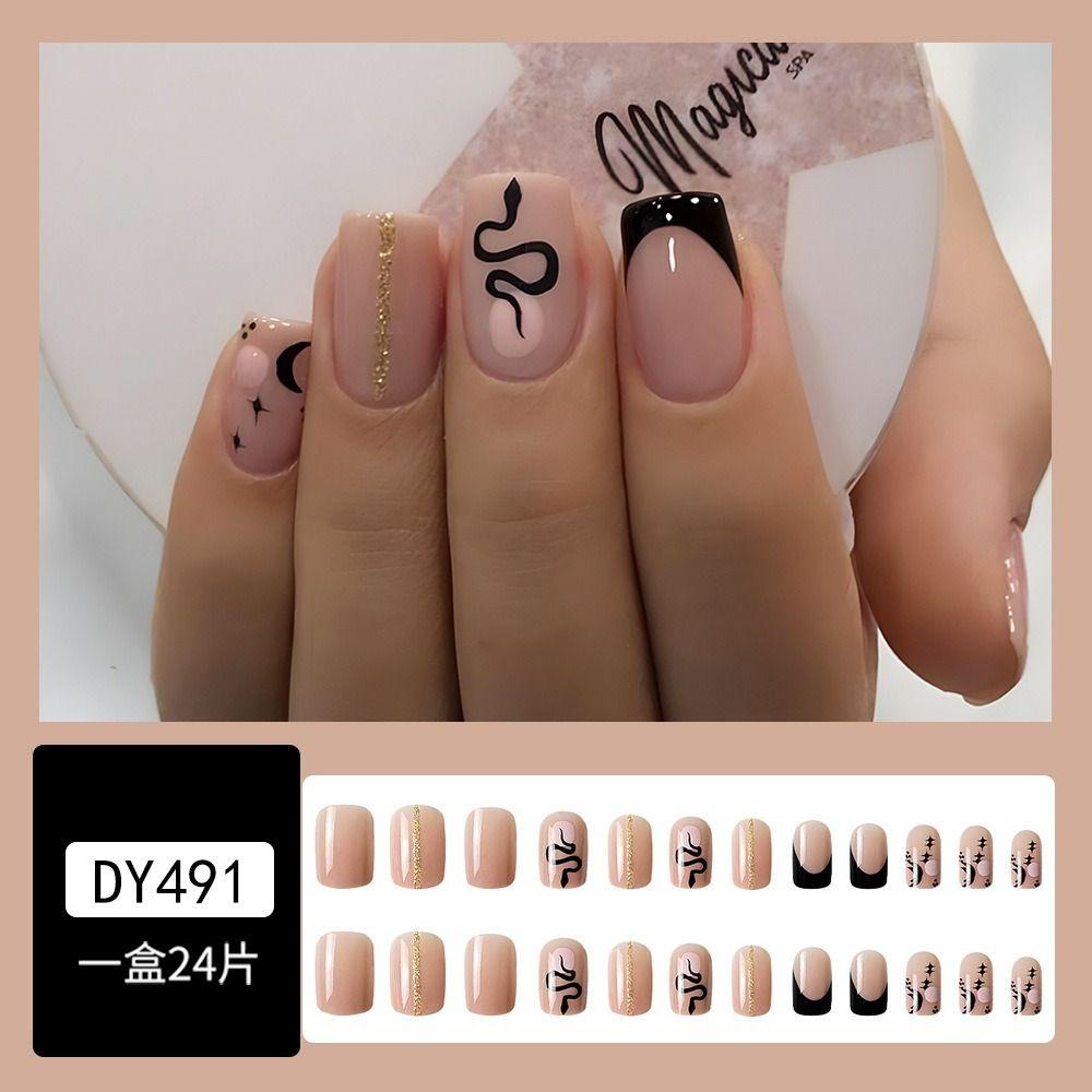 MAXG Set 24 Móng Tay Giả Có Thể Tháo Rời Edge