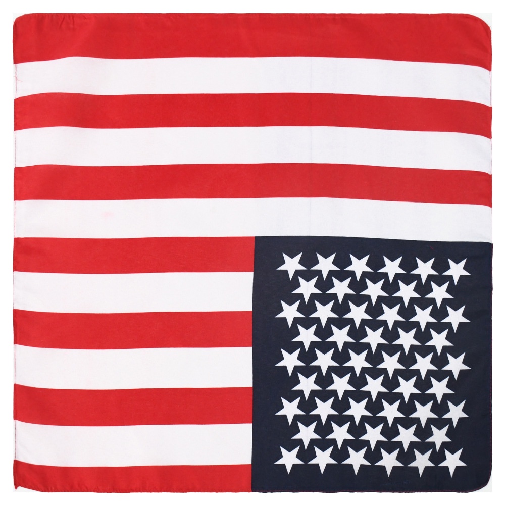 Khăn Choàng Vuông Bằng Polyester In Họa Tiết Cờ Bandana Phong Cách Hiphop Đường Phố