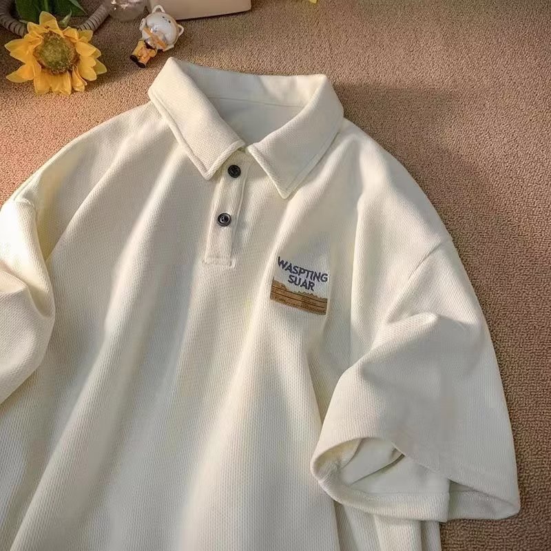 Áo Thun POLO Tay Ngắn Thêu Chữ Thời Trang Mùa Hè 2023 Dành Cho Nam Nữ