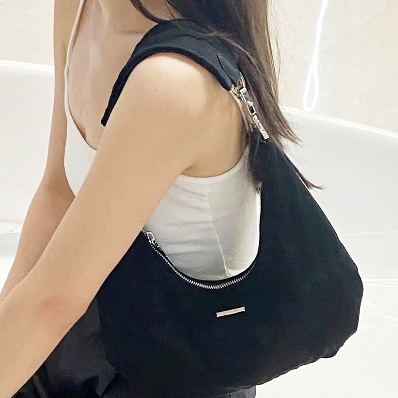 Túi Xách Vải Nhung Đen Phong Cách retro Thời Trang Cho Nữ