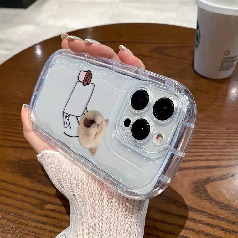 Ốp Điện Thoại Mềm Trong Suốt Chống Sốc In Hình Mèo Cho IPhone 14 11 Pro Max 13 12 8 7 Plus XS X XR 6 6S SE 2020