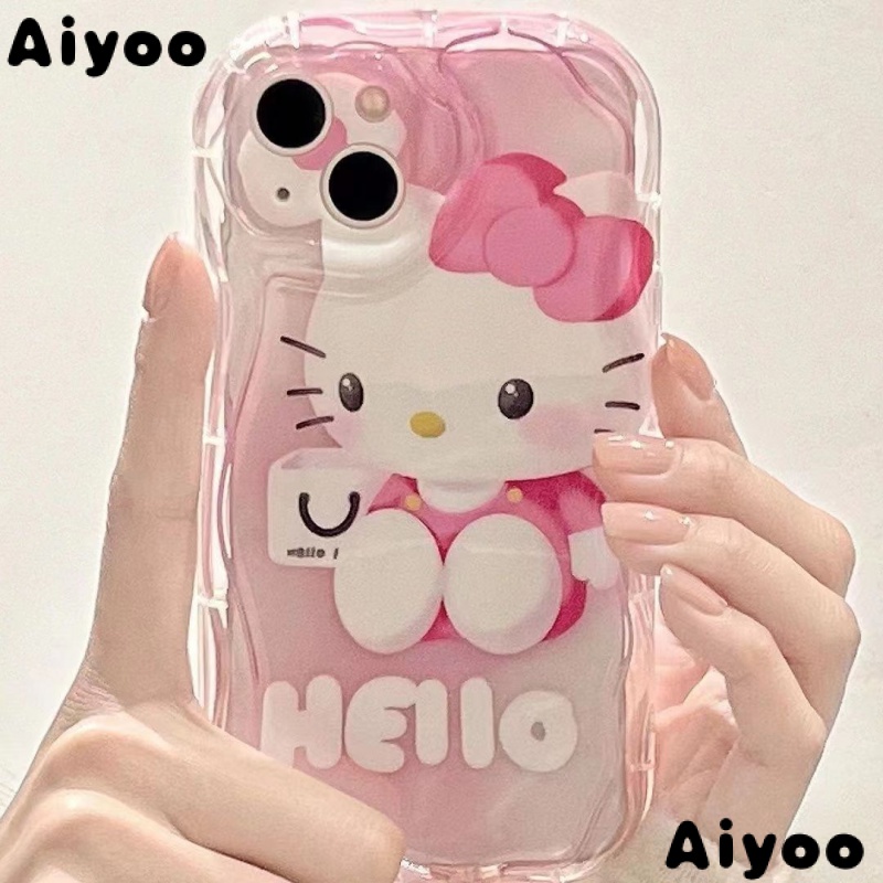 ✅Ốp Điện Thoại Mềm In Hình Hello Kitty Màu Hồng Cho iPhone 14 / 13promax 12 / 11pro xr / xs 8Pin