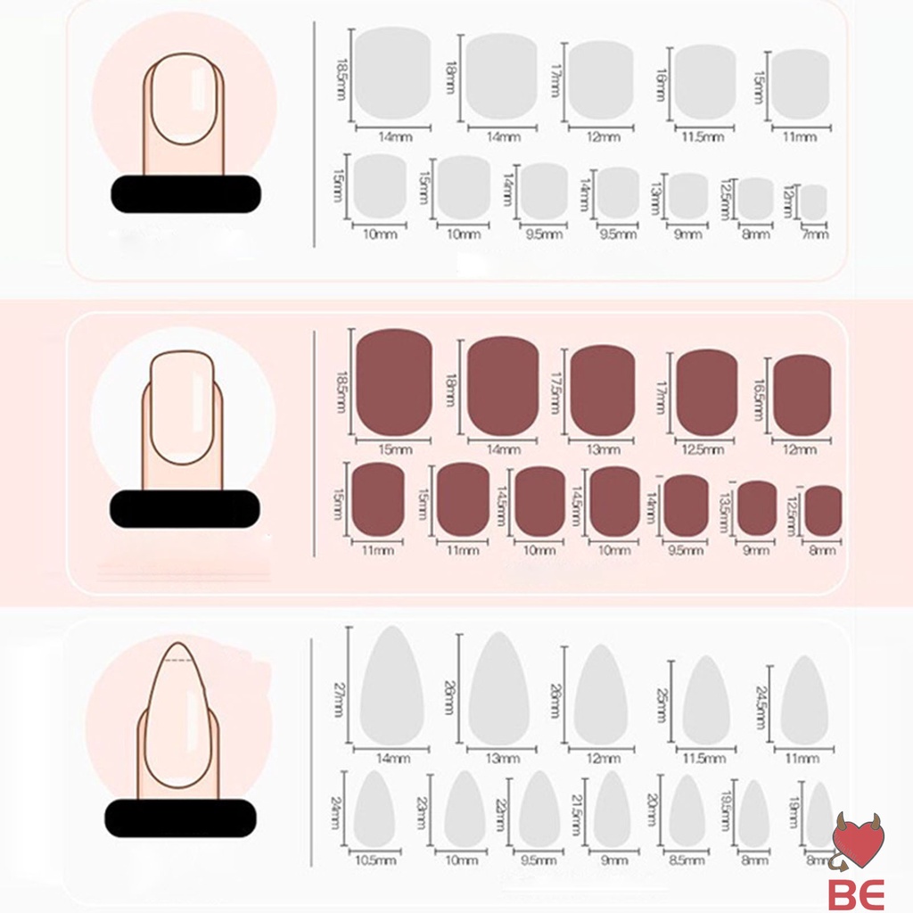 YADORNOS Set 24 Móng Tay Giả Đính Đá Hình Bướm Xinh Xắn