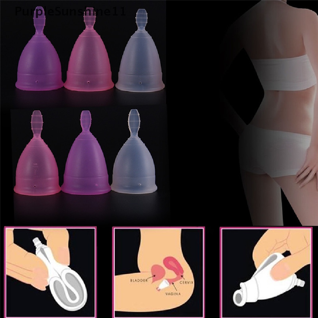 Cốc Nguyệt San Bằng Silicon Mềm Vệ Sinh Tái Sử Dụng Được Dành Cho Cốc Kinh Nguyệt Size S / L n