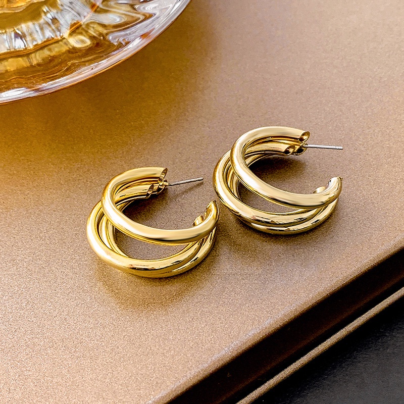 Bông Tai Mạ Bạc 925 Đính Đá Thời Trang Hàn Quốc Đơn Giản Cho Nữ