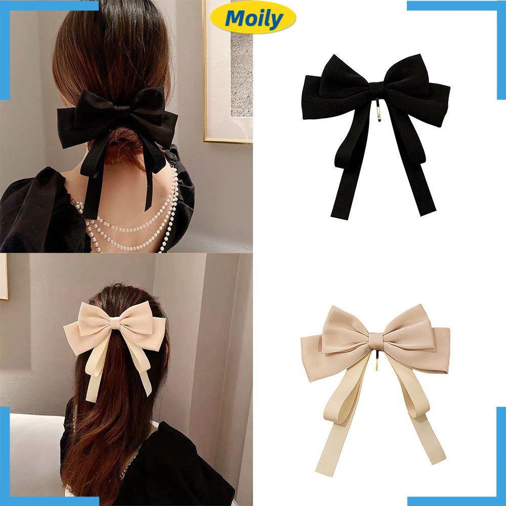 Kẹp Tóc Satin Phong Cách Vintage Ngọt Ngào Cho Nữ