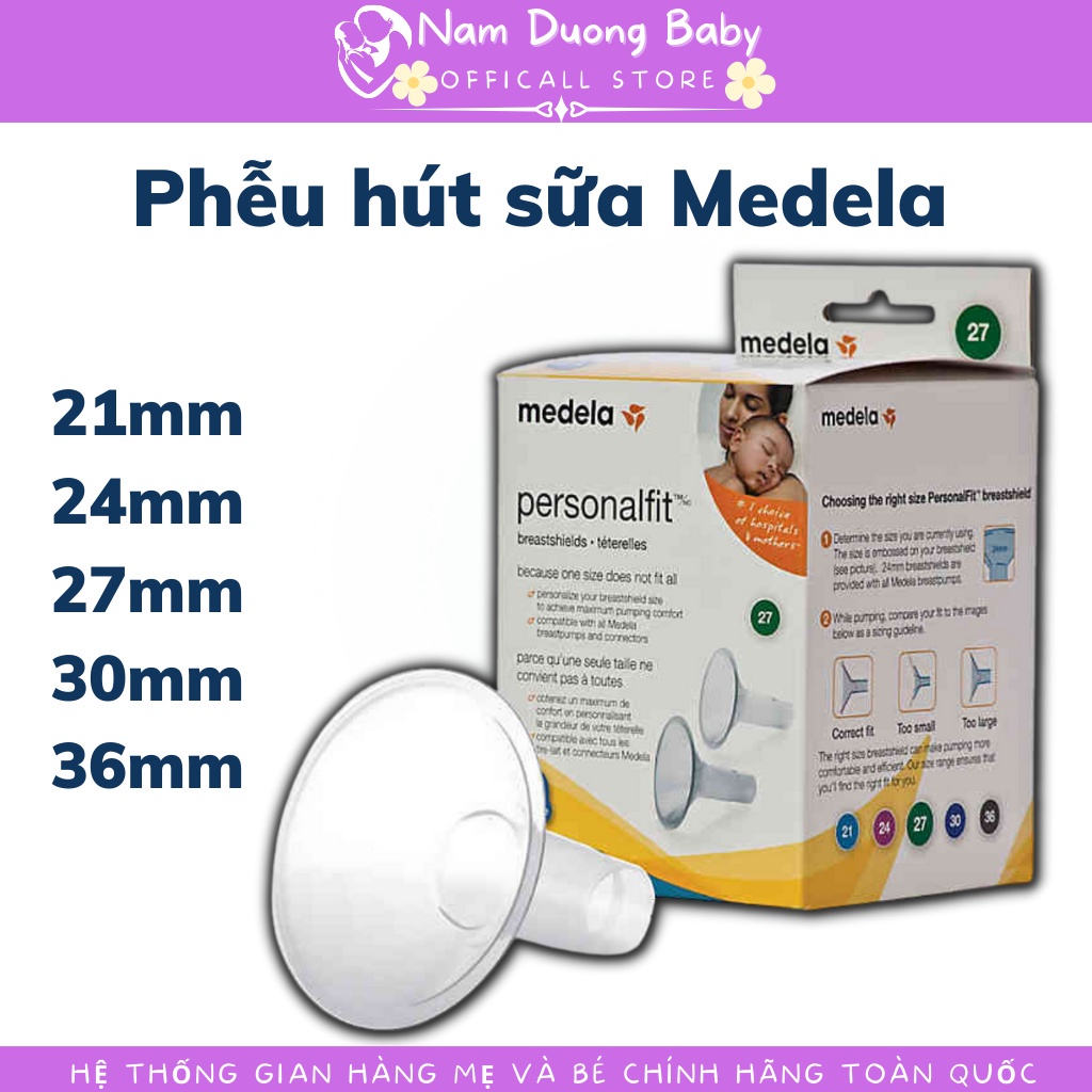 Phễu hút sữa Medela - Phễu Cứng cho máy hút sữa size từ 21mm - 24mm -27mm-30mm - 36mm ☑️Hãng sản xuất: MedelaUSA