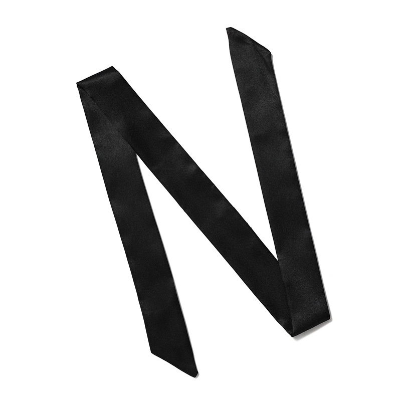 Khăn Quàng Cổ Vải Lụa Satin Màu Trơn Thắt Nơ Nhỏ Xinh Thời Trang Cho Nữ