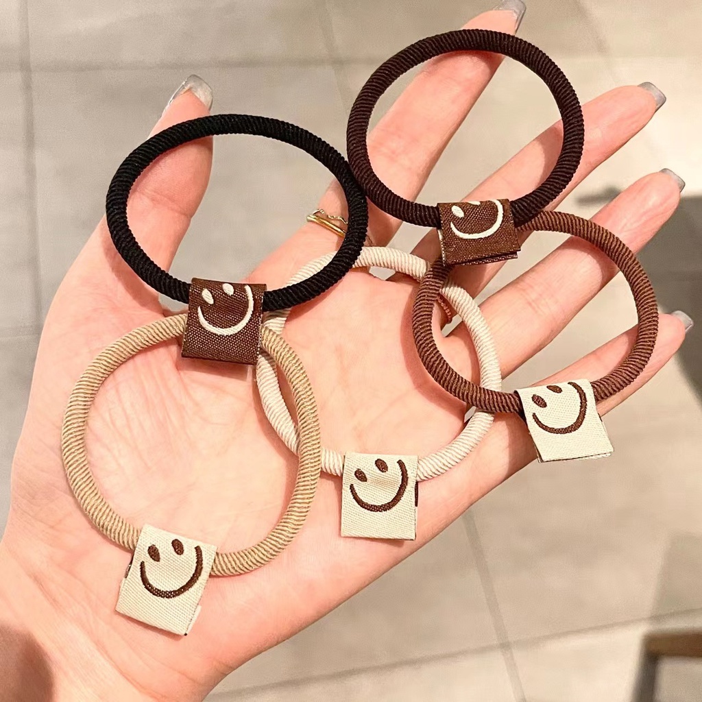 ※LISA※1 Băng Đô Cà Phê Hình Mặt Cười Màu Sắc Ngẫu Nhiên