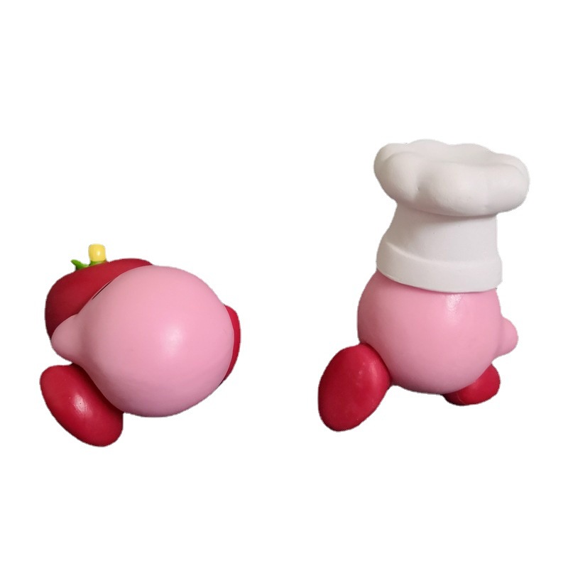 Set 6 Mô Hình Đồ Chơi Nhân Vật Hoạt Hình Kirby Waddle Dee Doo Cầm Táo Mini Bằng PVC Làm Quà Sinh Nhật Cho Bé