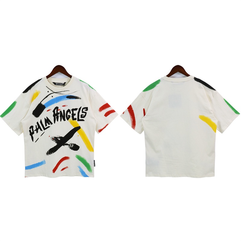 Áo Thun baggy Hipster Tay Ngắn Cổ Điển Mỹ Palm Angels2023ss 2032