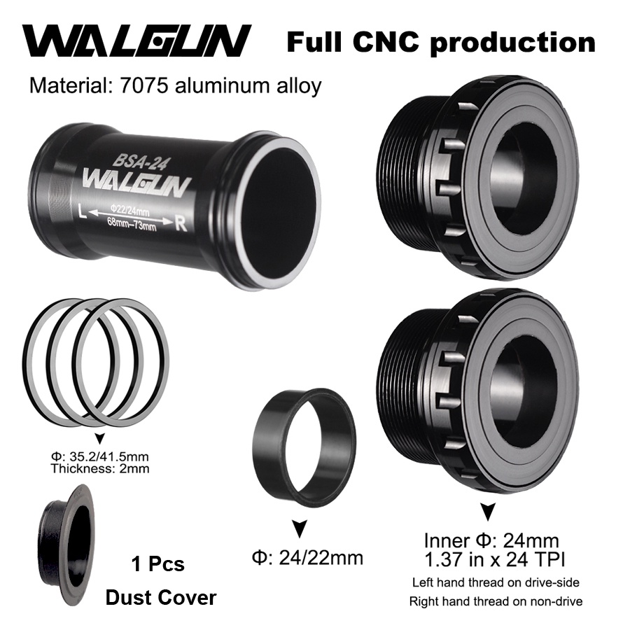 Trục Bi Bằng Sứ Cho Xe Đạp Leo Núi WALGUN DUB BSA BB86 / 92 BSA24