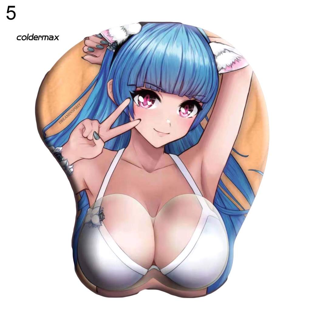 COLD Soft Mouse Wrist Pad for Home Cartoon Anime 3D Sexy Chest Mouse Pad Support Wrist