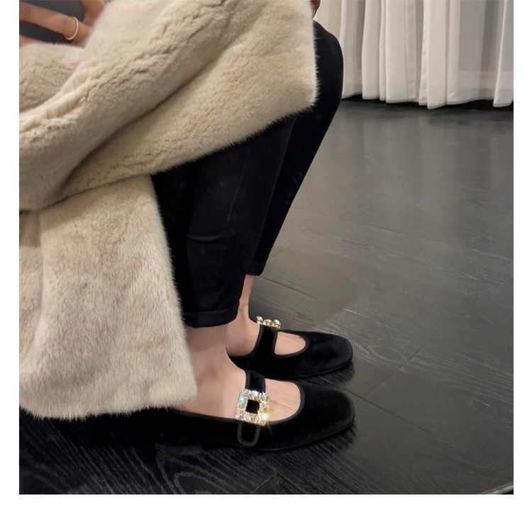 Giày Búp Bê Đế Bằng Phong Cách Mary Jane Cổ Điển Thời Trang Cho Nữ