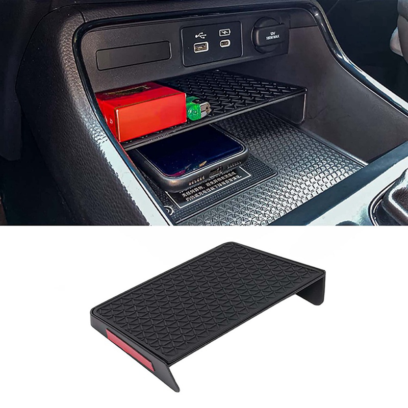 Bảng điều khiển trung tâm Hộp lưu trữ Khay tổ chức Khay ngăn Chèn Hộp lưu trữ thứ cấp với giá đỡ tiền xu và kính cho Phụ kiện Honda CR-V 2023