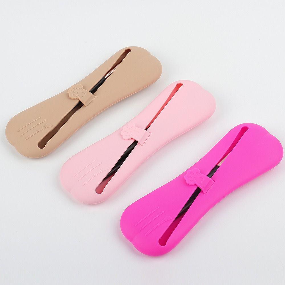 SOMEDAYZL Giá Đỡ Cọ Trang Điểm Bằng Silicon Hình Chân Mèo Tiện Lợi Dành Cho Đi Du Lịch