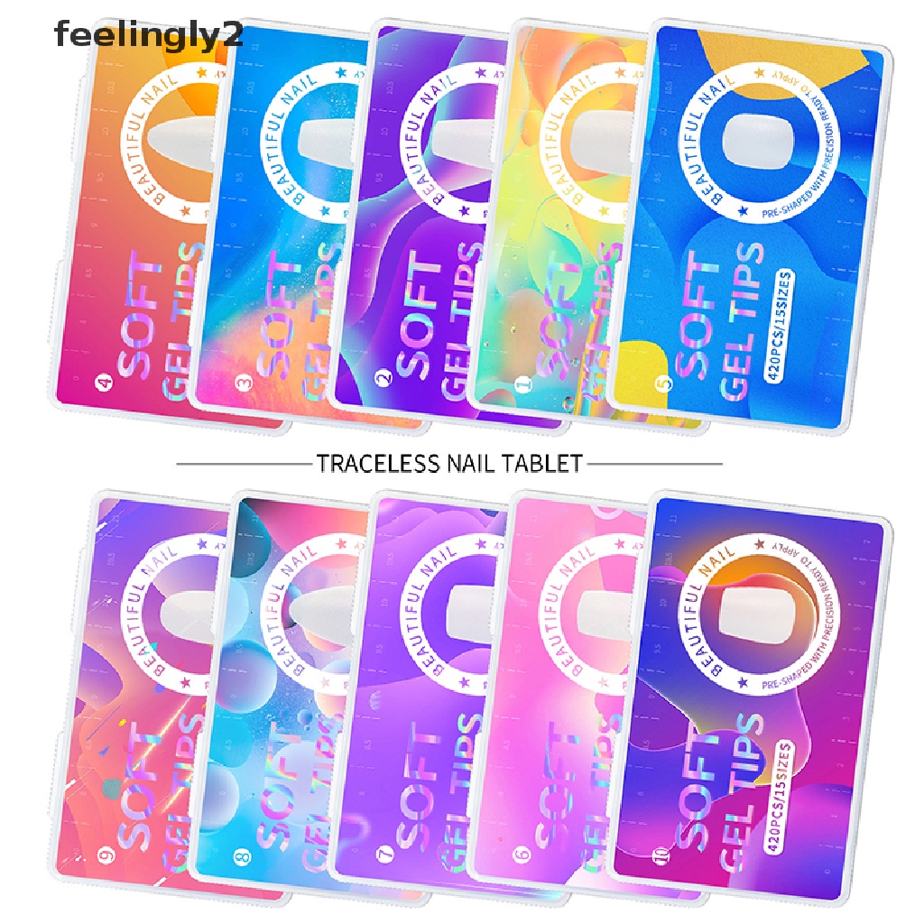 Bộ 420 Móng Tay Giả Ngắn Che Phủ Toàn Diện Trang Trí Nghệ Thuật