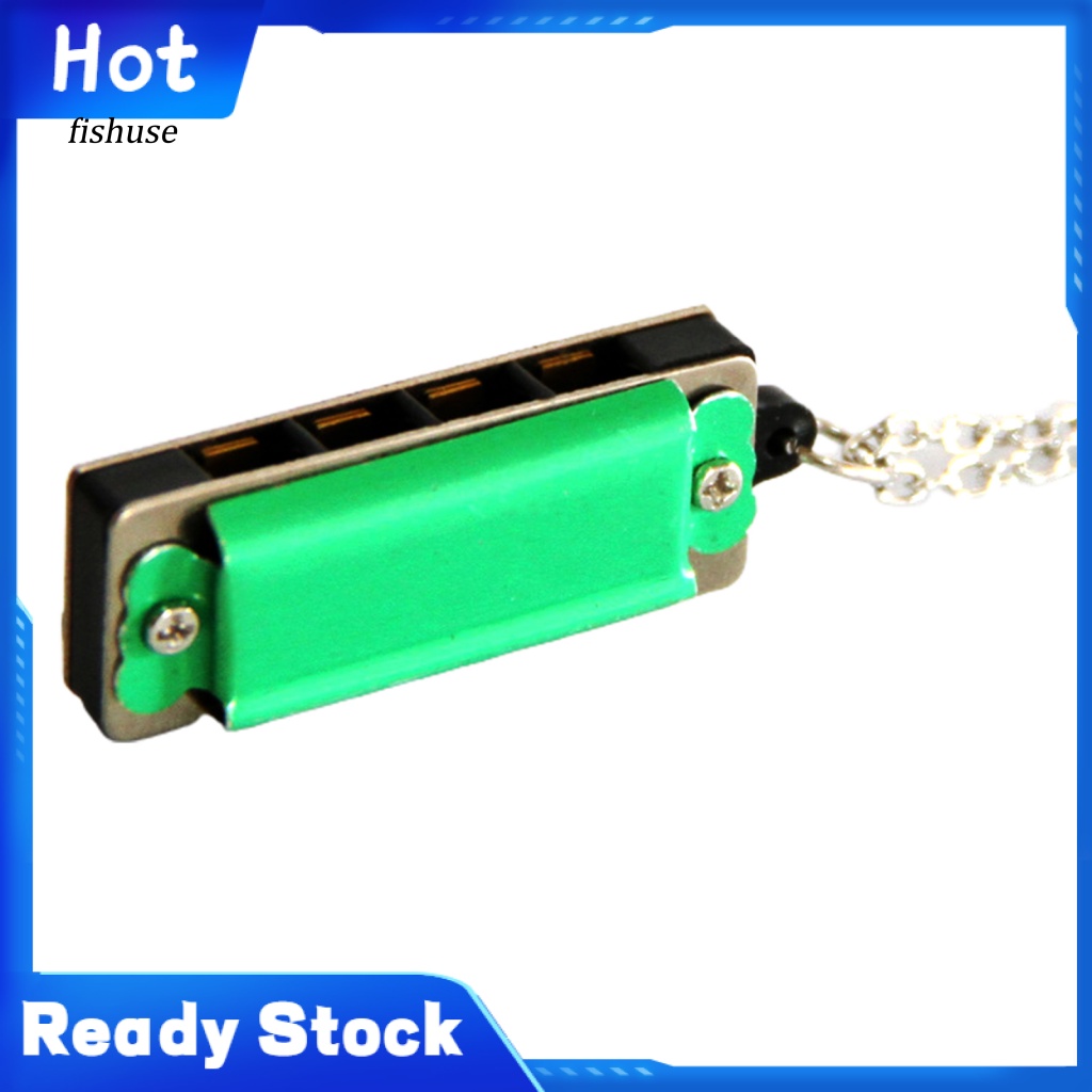 Kèn Harmonica Mini 8 Tông 4 Lỗ Bằng Kim Loại Đồ Chơi Âm Nhạc