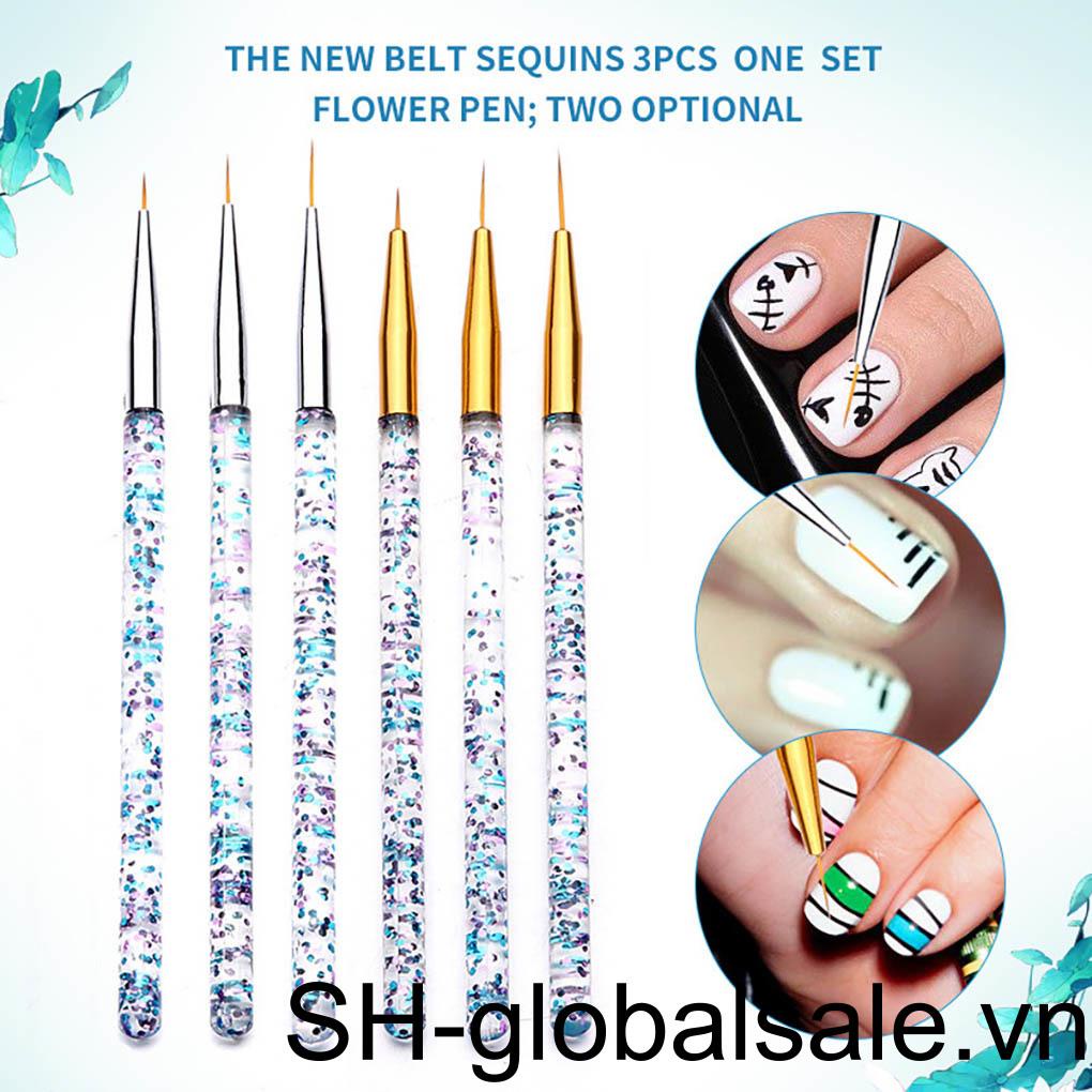 Set 3 Bút Trang Trí Móng Tay Nghệ Thuật Xinh Xắn