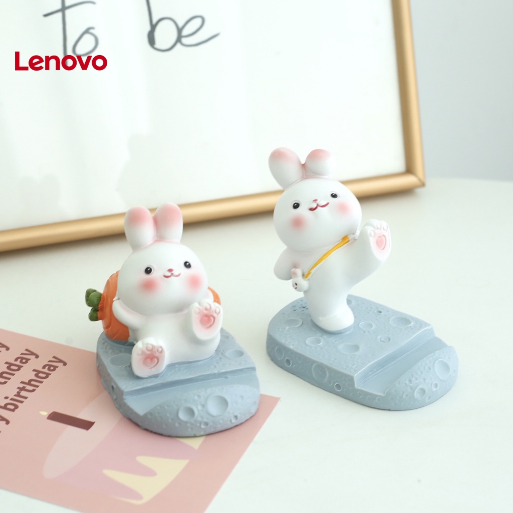 Giá Đỡ Điện Thoại Để Bàn Bằng Resin Hình Thỏ Hoạt Hình Dễ Thương