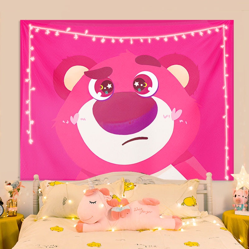 Disney Thảm Treo Tường Trang Trí Hình Gấu Hồng Dễ Thương