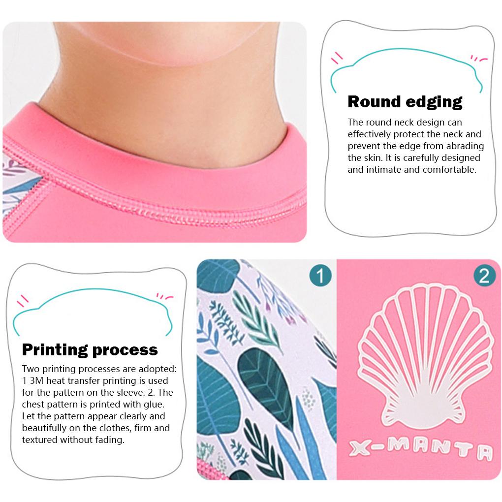 Bộ Đồ Lặn Gồm Áo Liền Quần Ngắn Tay Dày 2 5MM Chất Liệu Cao Su Tổng Hợp Cho Bé