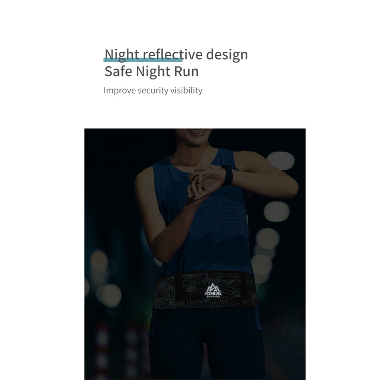 Aonijie Túi Đeo Hông Siêu Nhẹ Có Thể Điều Chỉnh Kích Thước Từ 68cm Đến 110cm W8115 Thời Trang Thể Thao Cho Nữ