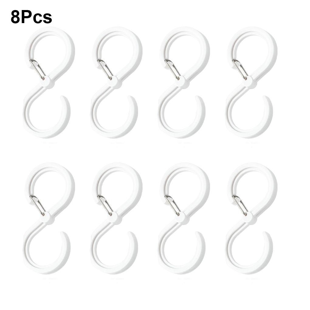 Set 8 Móc Treo Đồ Hình Chữ S Đa Năng Bằng Nhựa Tiện Dụng Cho Phòng Tắm