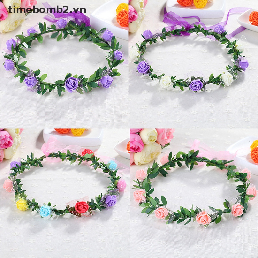 { # Băng Đô Cài Tóc Hình Hoa Hồng Ngọt Ngào Thời Trang Cho Cô Dâu