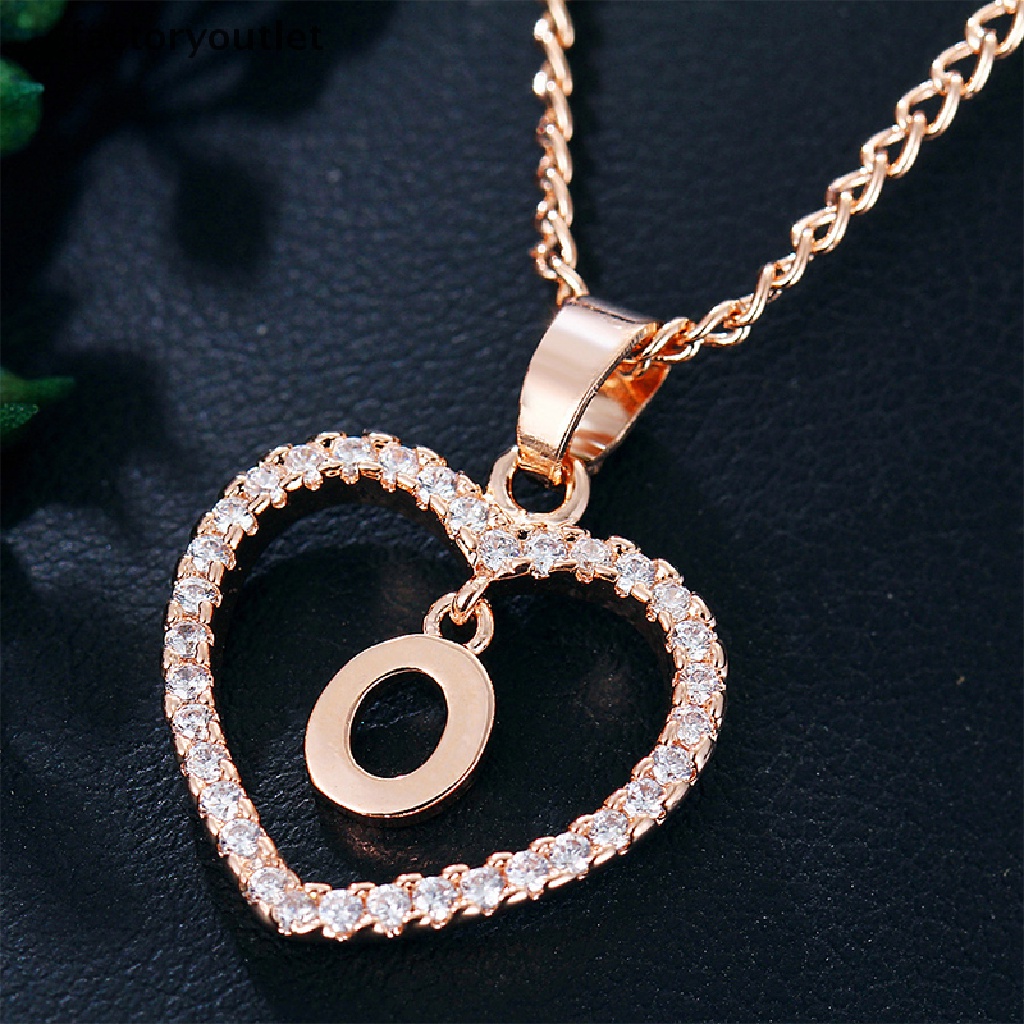 Vòng cổ Mặt 26 Chữ Cái Đính Đá Zircon Bằng Thép Không Gỉ Cho Cặp Đôi