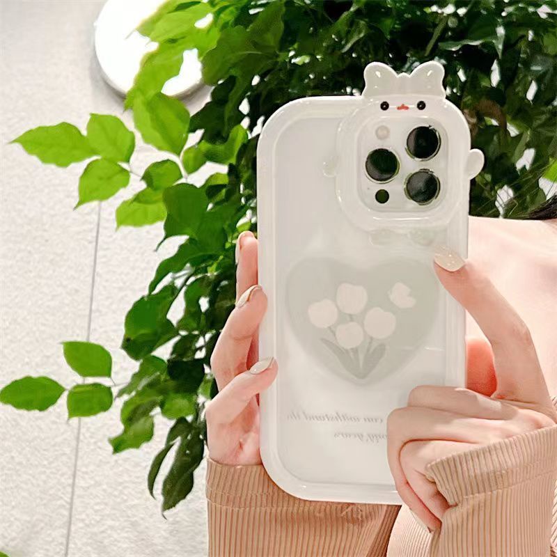 ✅Ốp Điện Thoại Mềm Trong Suốt Chống Sốc In Họa Tiết Hoa Tulip Cho iPhone 11 13 14 / 12promax 7 / 8p