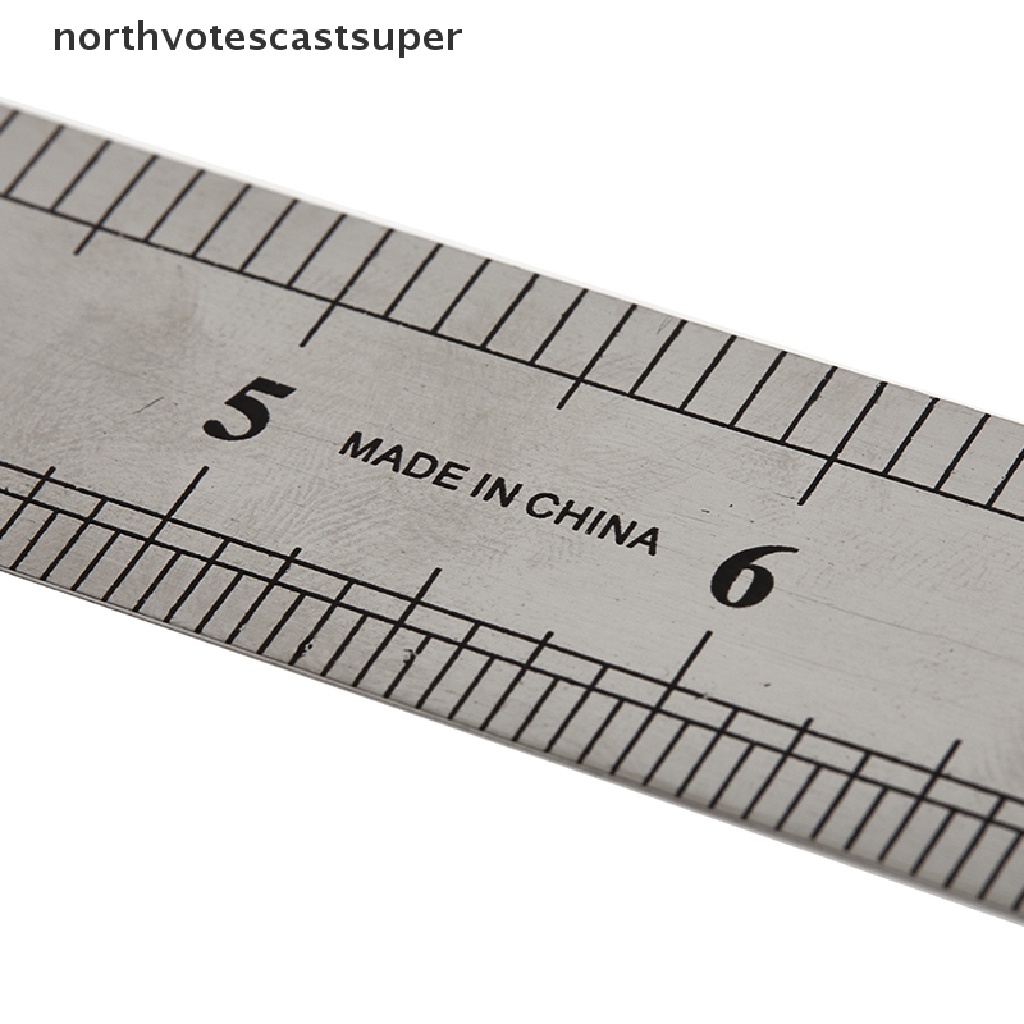 Thước đo hai mặt bằng thép không gỉ 15-30cm chất lượng