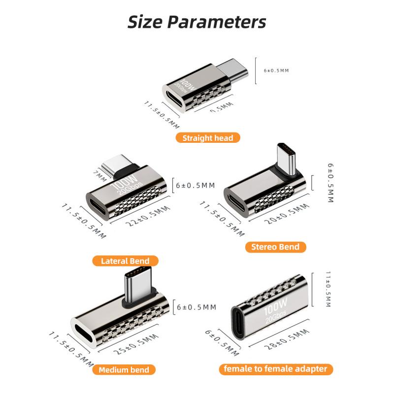 Bộ Chuyển Đổi HdoorLink USB C 100W Đầu Cắm Sang Ổ Cắm USB 3.2 USB-C 8K @ 60HZ Cho Điện Thoại / Máy Tính Bảng