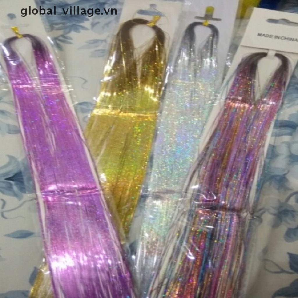 Bộ 200 Sợi Dây Kim Tuyến Lấp Lánh 90cm Dùng Nối Tóc Chuyên Dụng