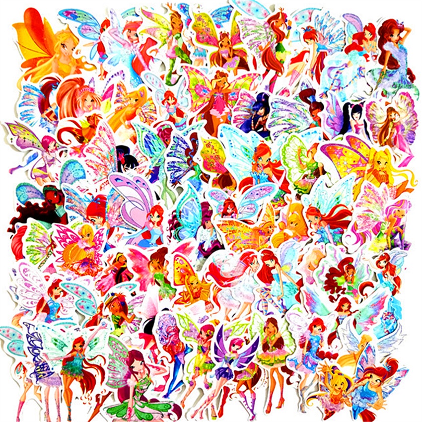 ❉ Winx Club Series 03 Stickers ❉ 70Pcs/Set Cartoon Floral Fairy Pixie Waterproof DIY Fashion Doodle Decals Stickers