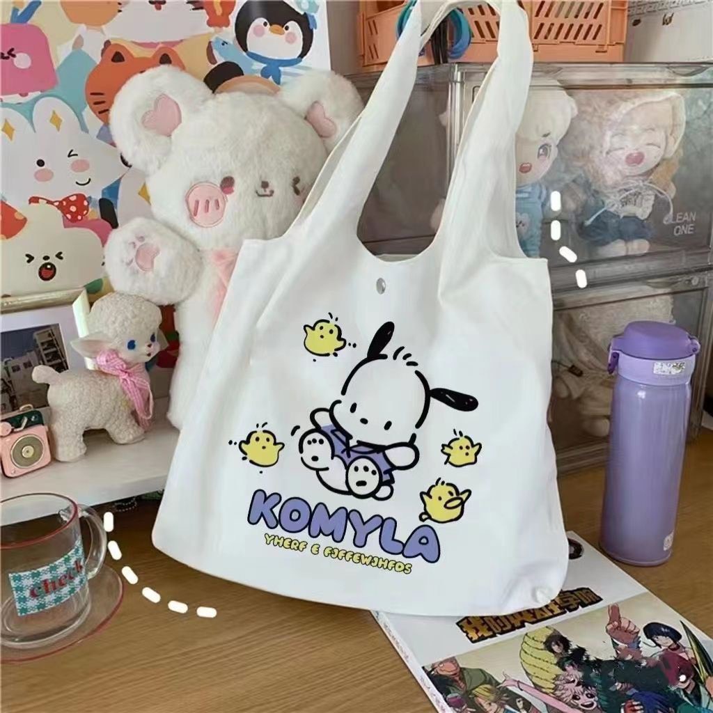 Túi Tote Vải Canvas Đi Học Gấu KOMILA Xinh Xắn Phong Cách Hàn Quốc MTT0335