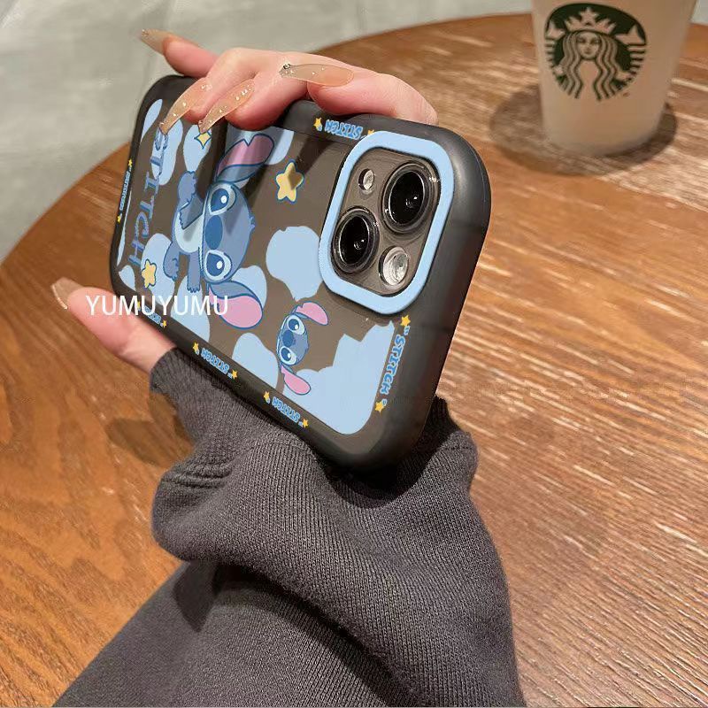 ✅Ốp Điện Thoại Dẻo Trong Suốt Họa Tiết Hoạt Hình Stitch Dễ Thương Cho iPhone 14 / 13pro 12promax iPhone7plus xrins JQ7O