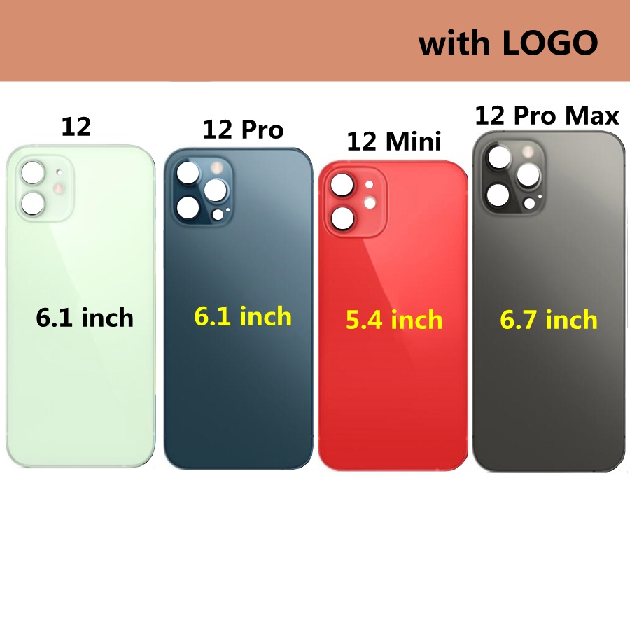 Nắp Lưng Điện Thoại Bằng Kính Thay Thế Chuyên Dụng Cho iPhone 12 12 Pro Max