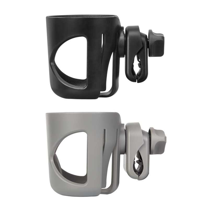 Giá Đỡ Cốc Nước 360 Độ Bằng ABS Màu Đen / Xám Tiện Dụng Cho Xe Đẩy Em Bé