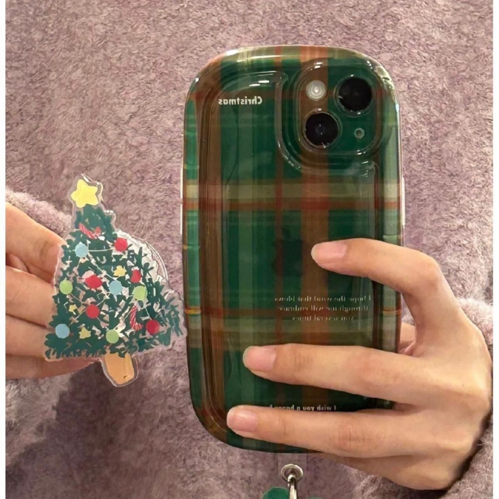 ✅Ốp Điện Thoại In Họa Tiết Giáng Sinh Kèm Giá Đỡ Cho iPhone14 7plus / xs 11 Apple 12 / 13promax