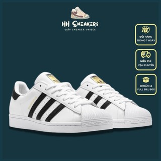 Giày thể thao nam nữ Superstar mũi sò hàng 11 cao cấp - Giày Das sò nam nữ trắng đen Full Box