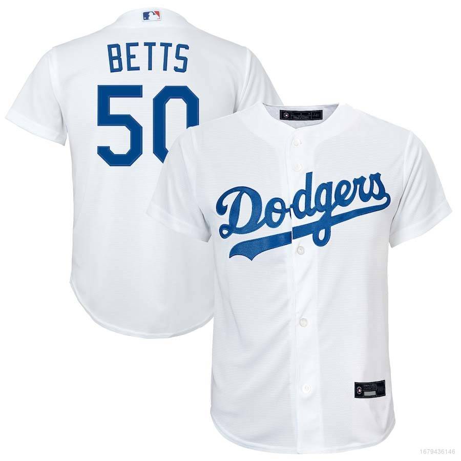 Áo Khoác Bóng Chày Cài Nút SY3 2023 MLB Los Angeles Dodgers Mookie Betts Plus Size YS3