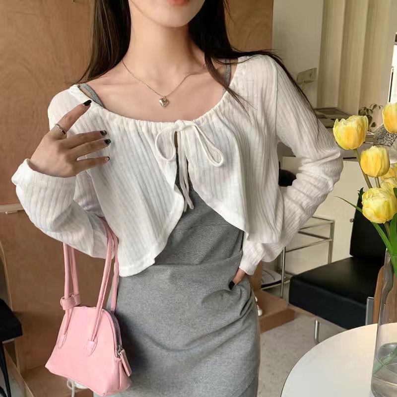 Áo Khoác Cardigan Dệt Kim Mỏng Chống Nắng Thời Trang Mùa Hè 2023 Cho Nữ