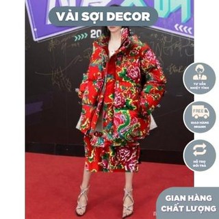Vải chăn con công các màu( 2,43m x 1,6m)