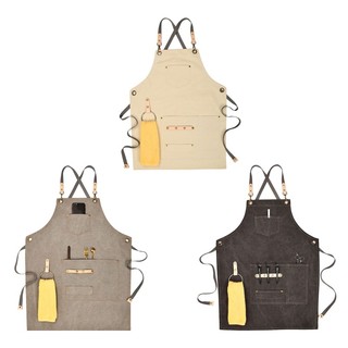 Be> Adjustable Straps Aprons Cloth Material for Men and Women Chef Tattoo Baker