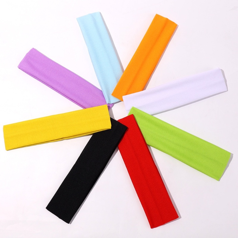 Băng Đô Cài Tóc Bằng Nylon Màu Sắc Trơn Phong Cách Thể Thao Thời Trang Cho Nữ