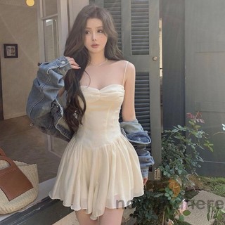 Now-nữ Mùa Hè Thường Ngày Mini Đầm Màu Trơn Quấn Ngực Không Tay Sling Đầm Thời Trang Đi Biển Đảng Backless Đầm