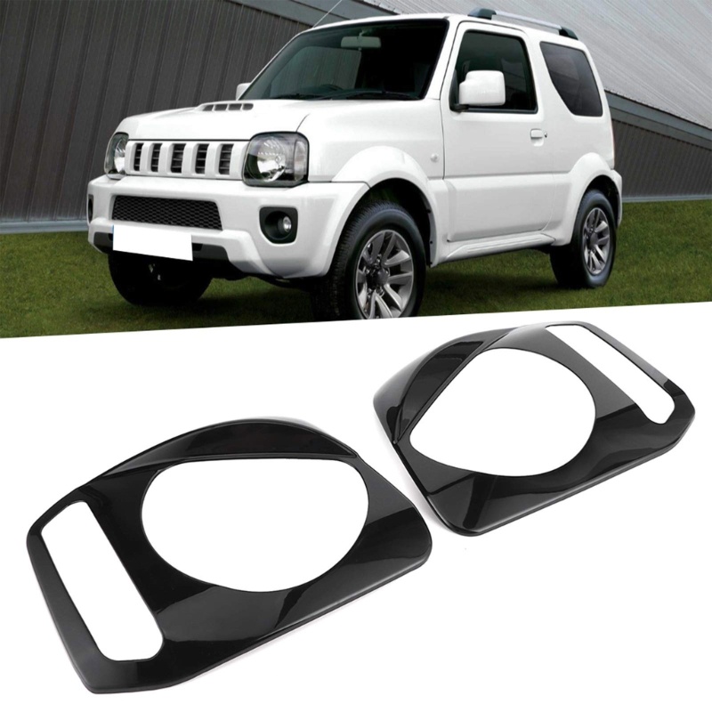 Bộ 2 Khung Viền Đèn Pha Phía Trước Bằng ABS Cho Jimny