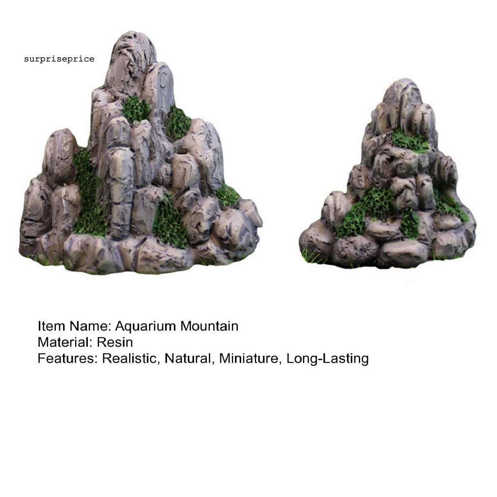 Set 2 Đồ Trang Trí Bể Cá Bằng Nhựa Resin Trọng Lượng Nhẹ